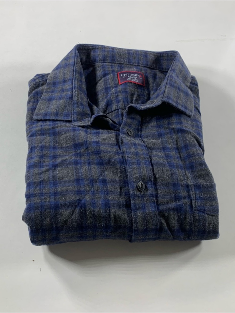 UNTUCKit Shirt Mens X-Large Plaid 100% Cotton Long Sleeve Casual Slim Fit